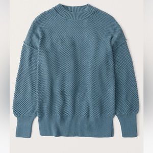 Abercrombie | Teal oversized crew sweater
